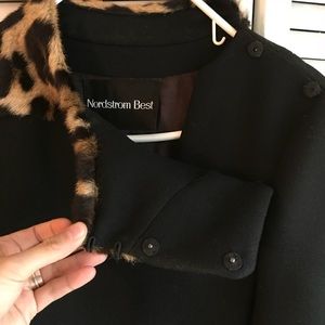 Vintage Nordstrom Best 👗 2-Piece Wool & Fur Coat & Shift Dress Set 🧥